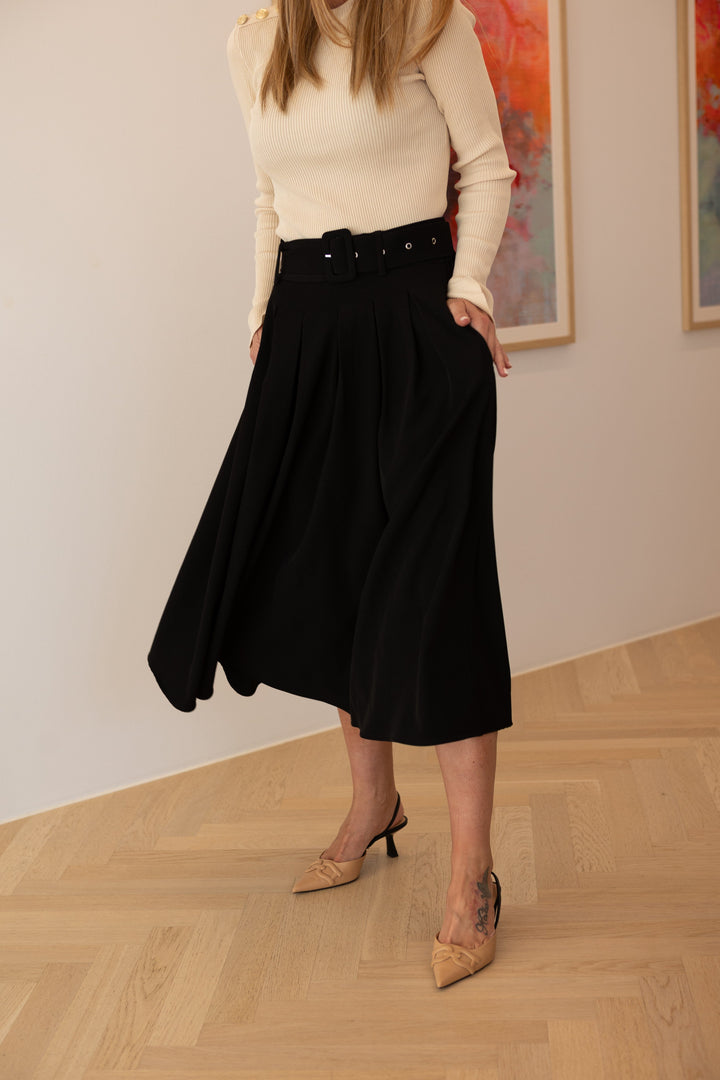 Valentin Studio - Pleated Skirt - Black