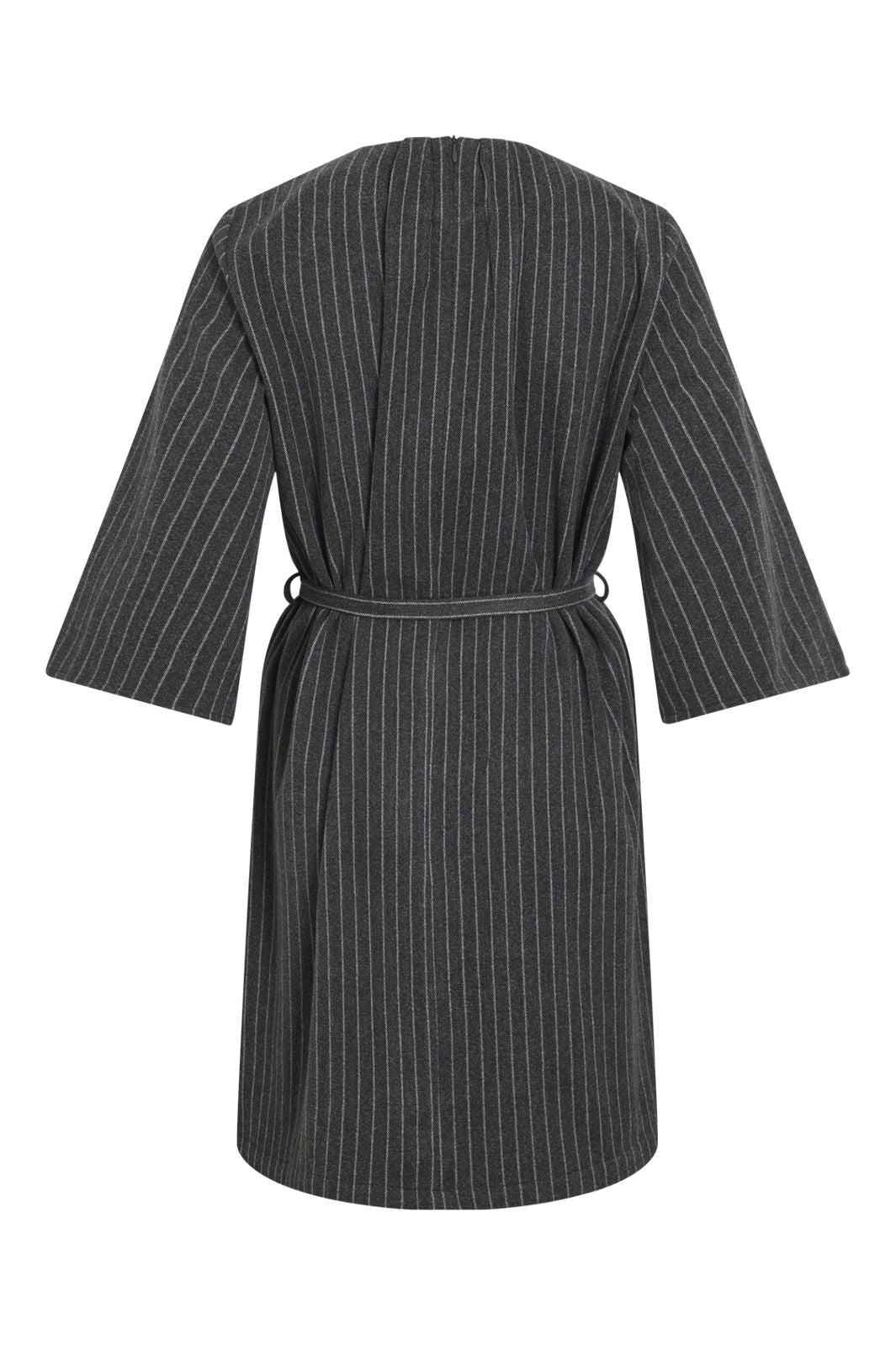 Vila - Vinicca 3/4 Dress - 4891341 Dark Grey Melange