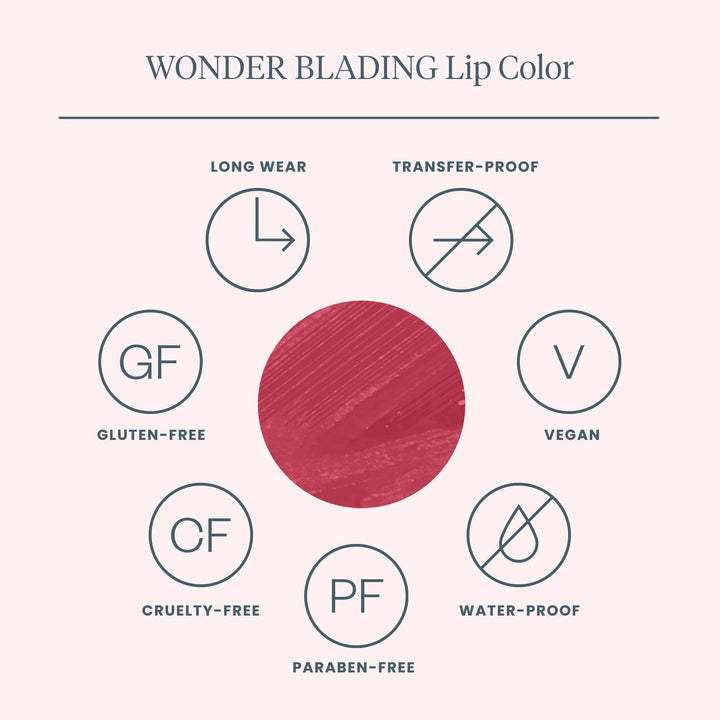 Wonderskin - Wonder Blading Lip Stain Kit - Charming Toffee Rose