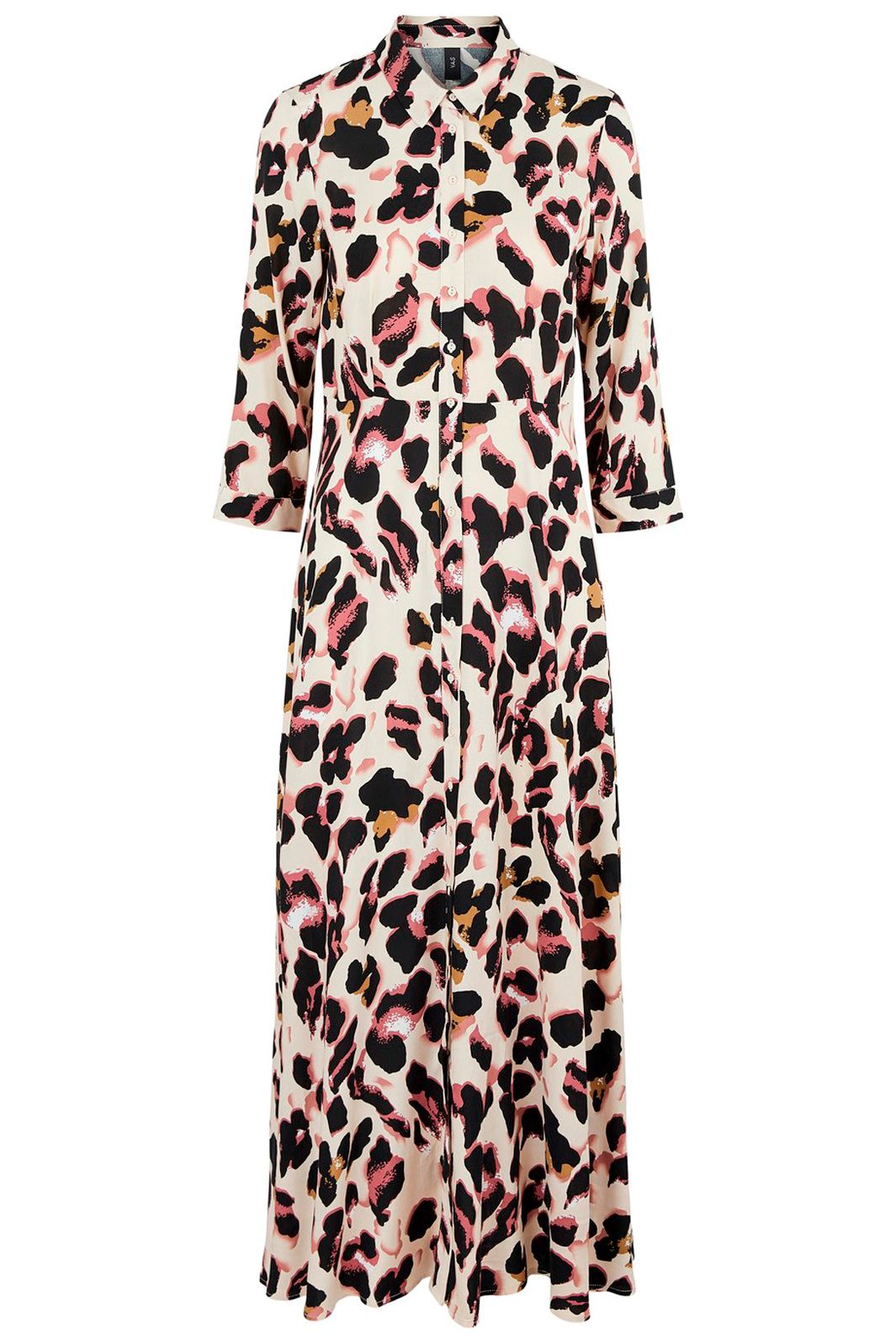 YAS - YasSavanna Long Shirt Dress - Mellow Rose W. Liro Print