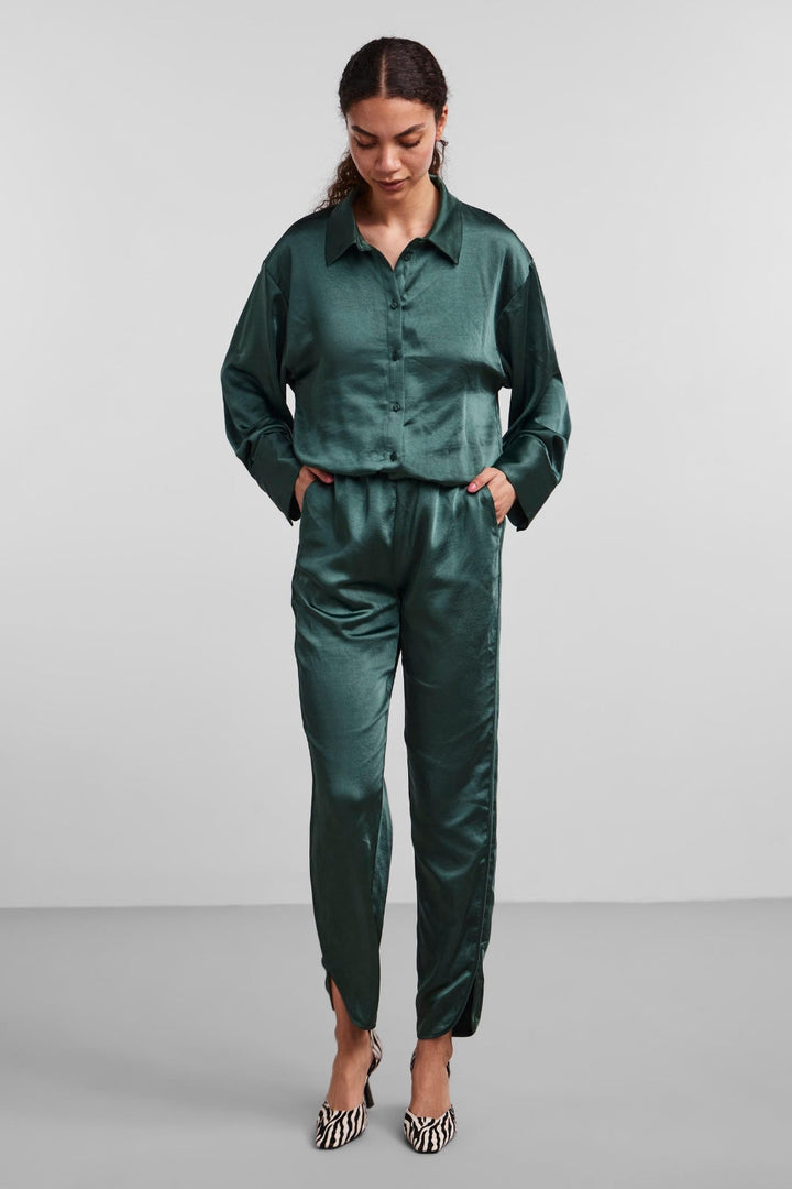 Y.A.S - YasVima Ls Shirt - Trekking Green