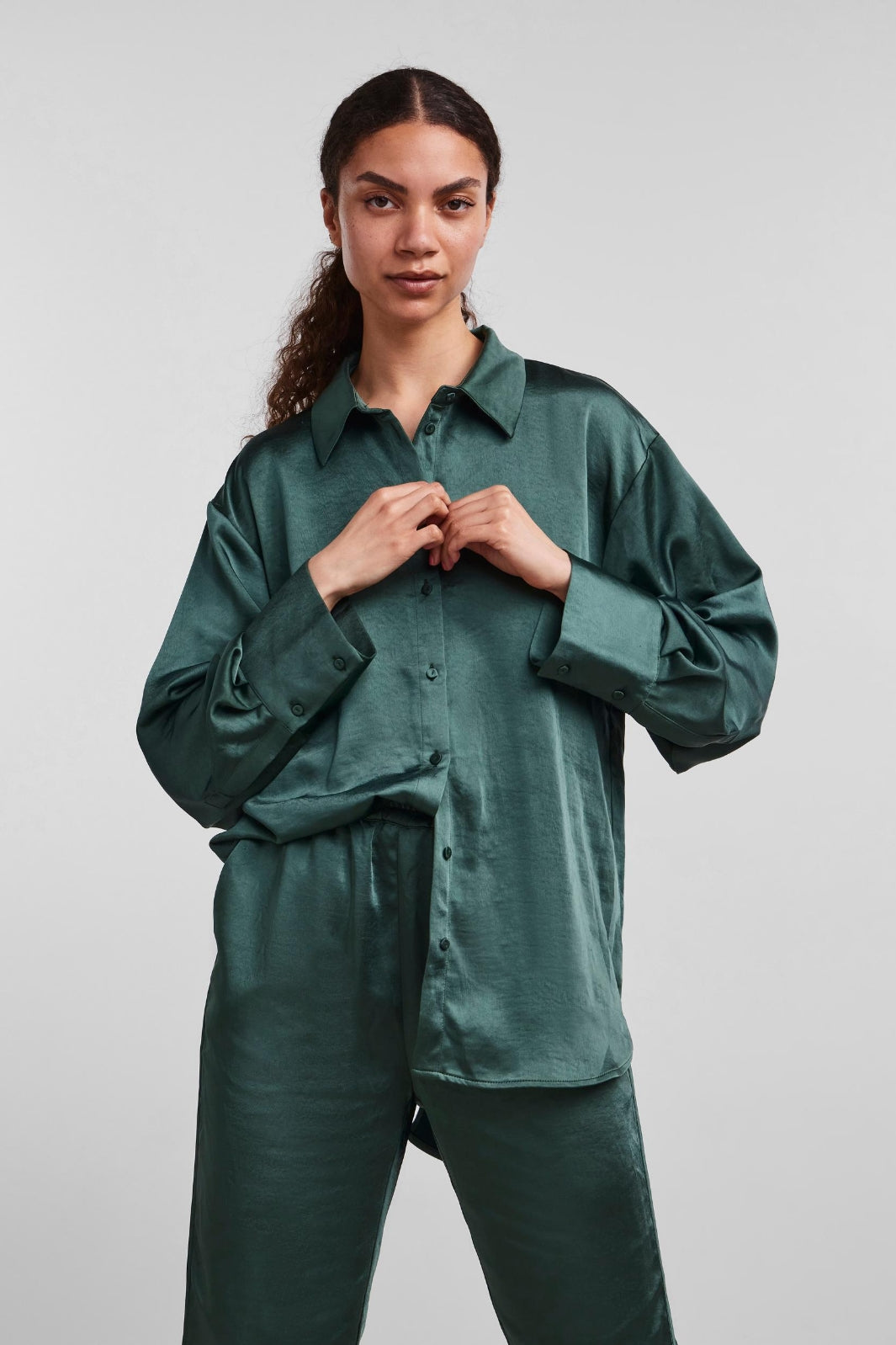 Y.A.S - YasVima Ls Shirt - Trekking Green