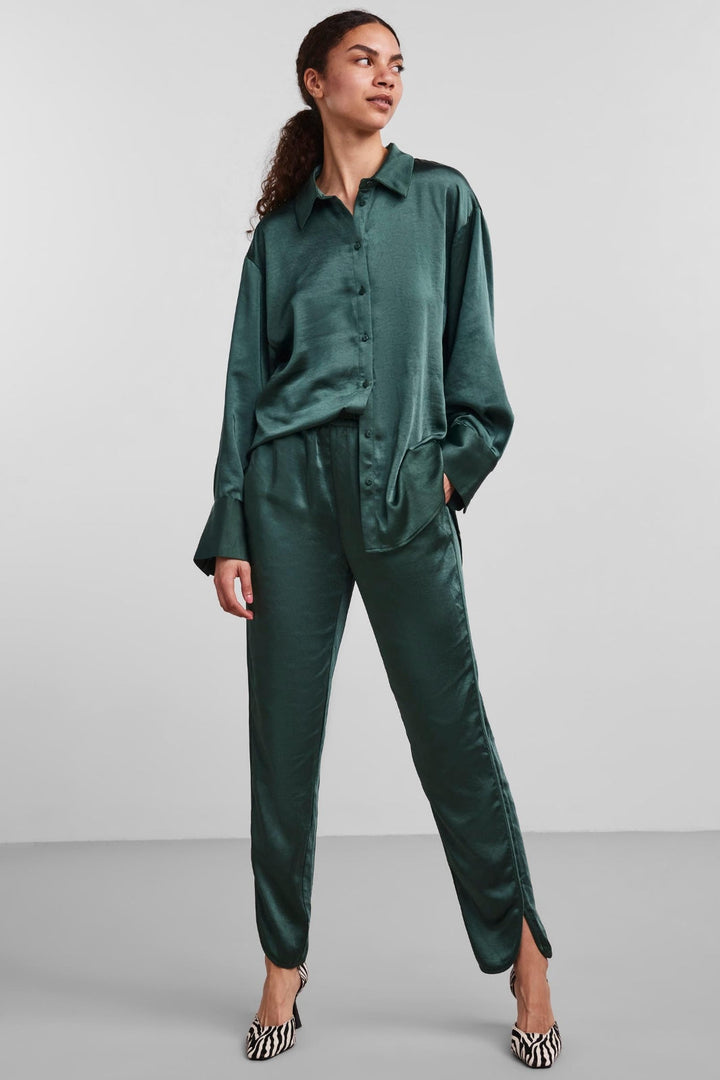 Y.A.S - YasVima Ls Shirt - Trekking Green
