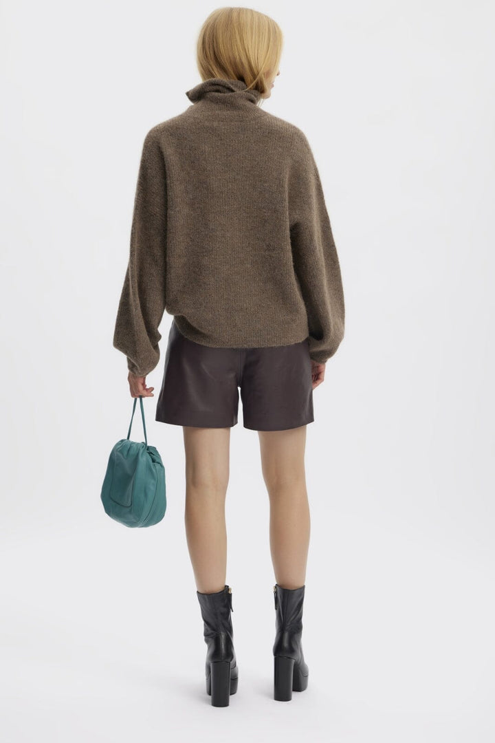 Gestuz - AlphaGZ ls rollneck - Dark sand melange