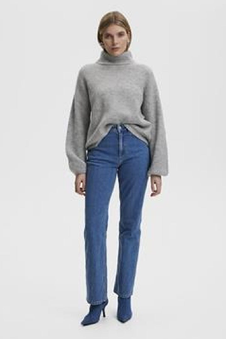 Gestuz - AlphaGZ ls rollneck - Light grey melange