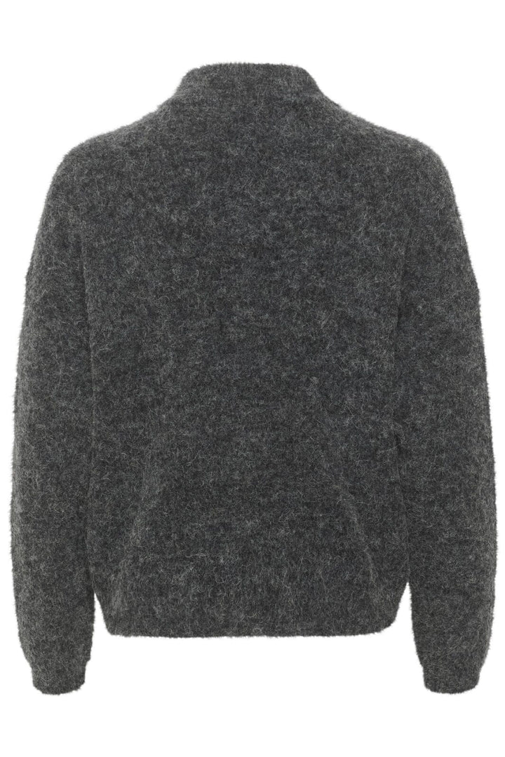 Gestuz - Alphagz Short Cardigan - 106286 Charcoal Melange