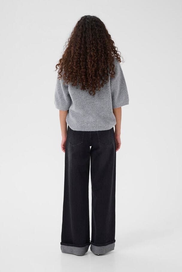 Gestuz - Alphagz Ss Tee 10909815 - 1442061 - Pearl Blue Melange Strikbluser 