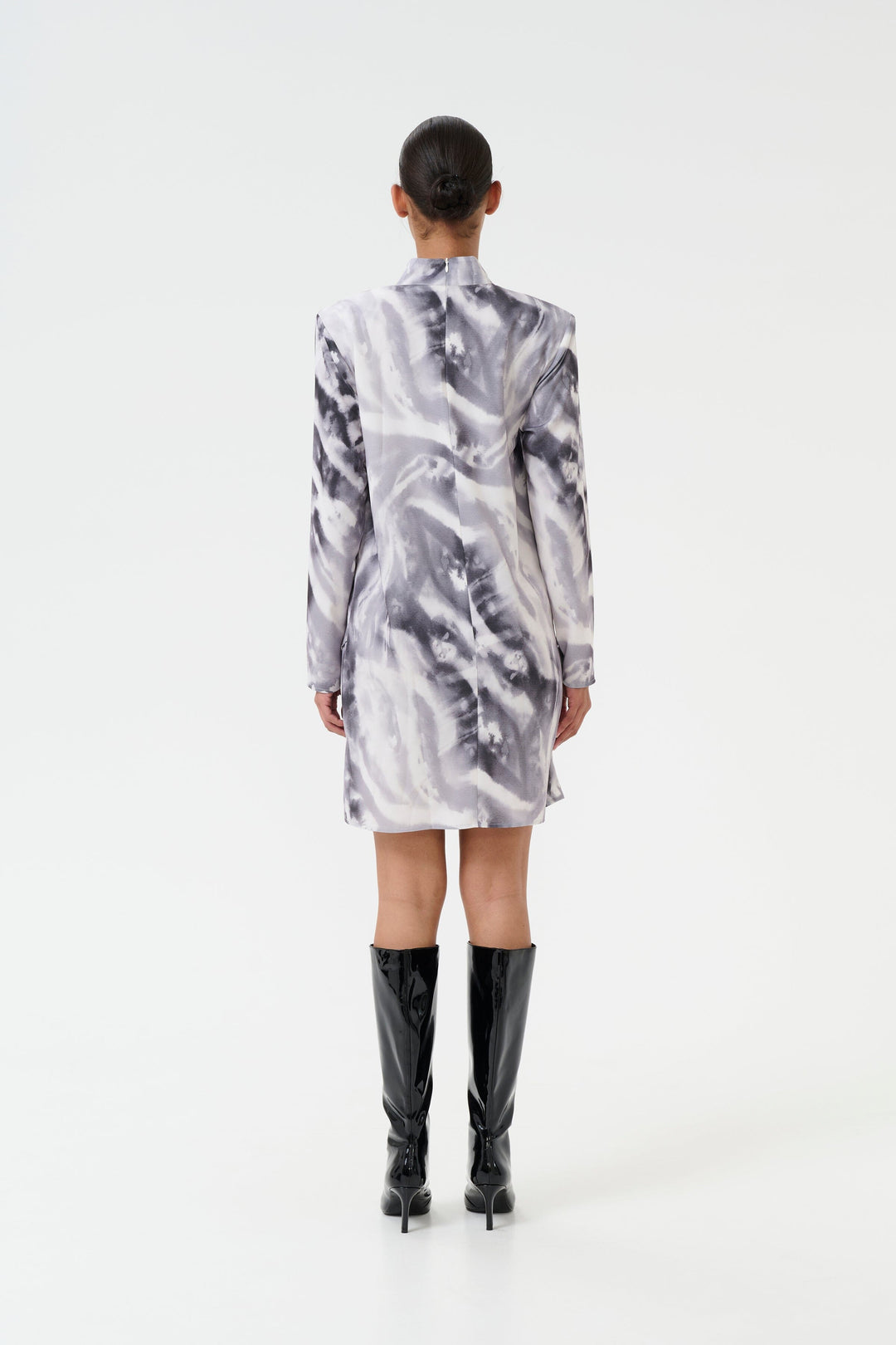 Gestuz - Aronagz P Short Dress 10909723 - 107039 - Blacknwhite Animal
