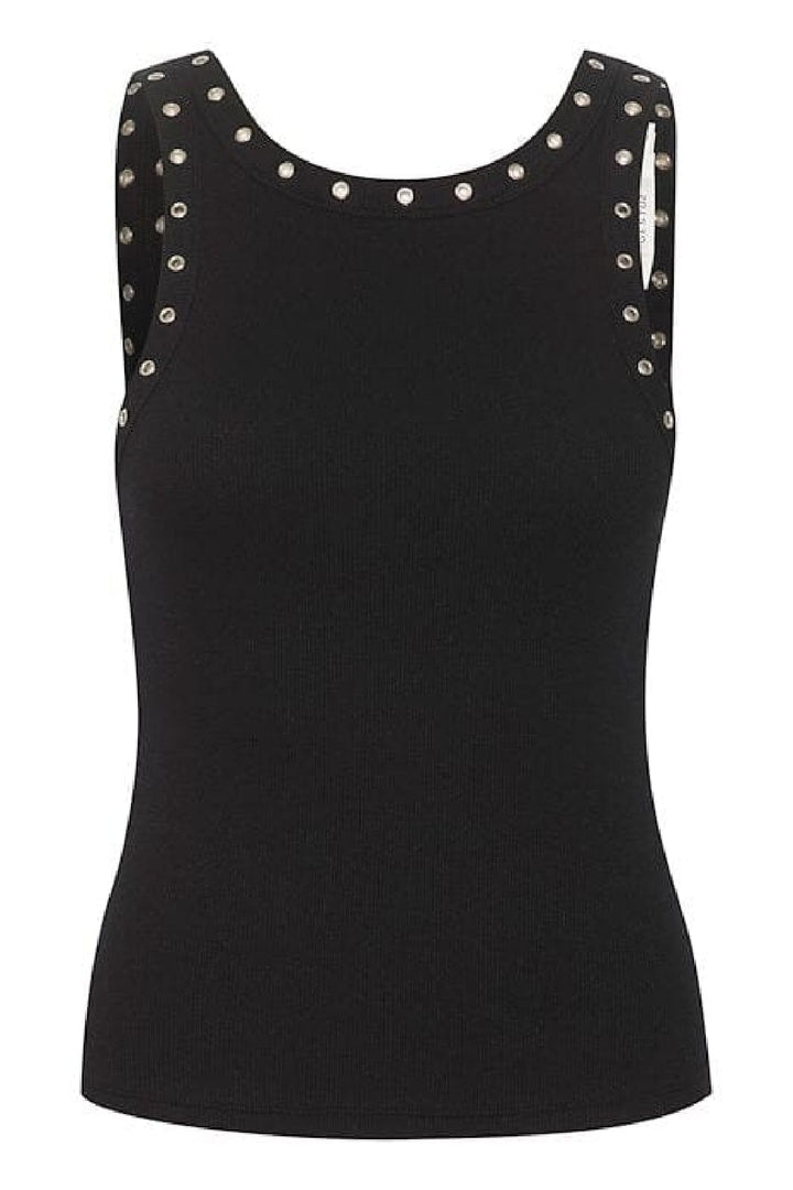 Gestuz - DrewGZ eyelet tank top - Black