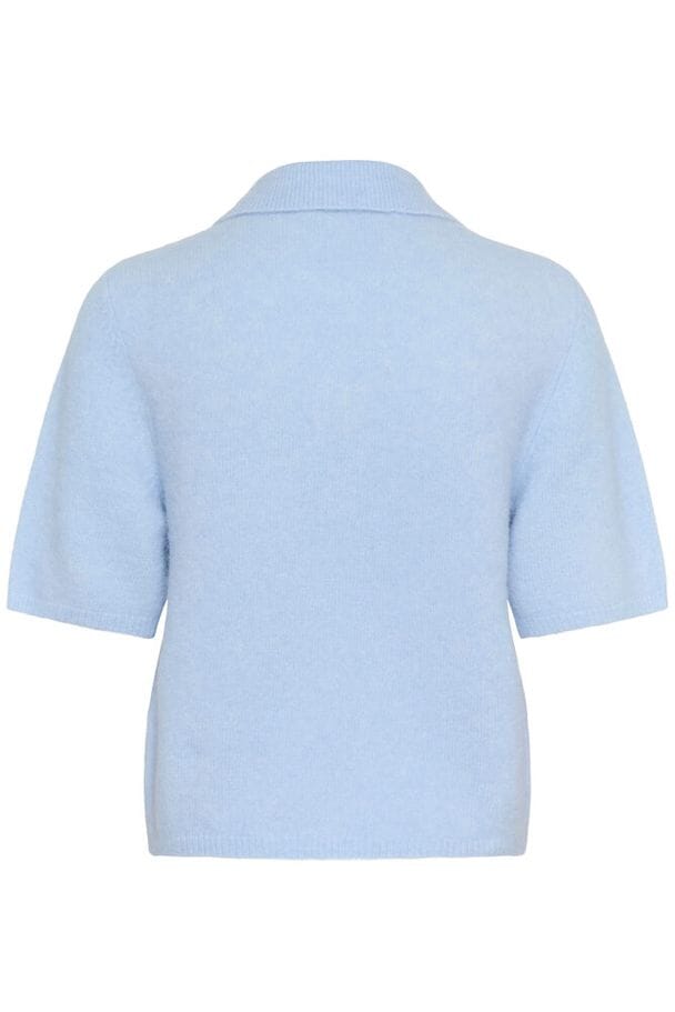 Gestuz - Gzalpha Ss Polo Pullover 10910852 - 108869 - Centaurea Mélange Strikbluser 