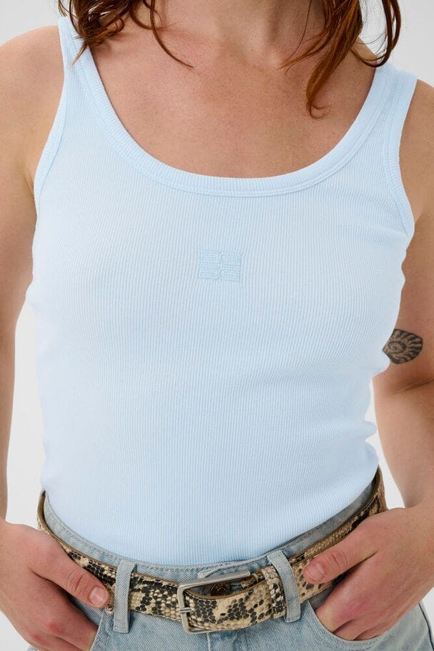 Gestuz - Gzdrew Logo Top 2.0 10910067 - 134016 - Blue Finch Toppe 