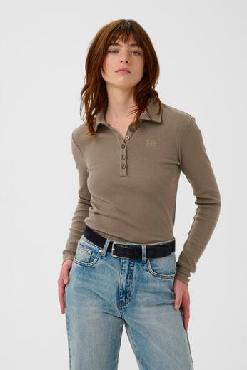 Gestuz - Gzdrew Ls Polo Top 10911272 - 181112 - Walnut Bluser 