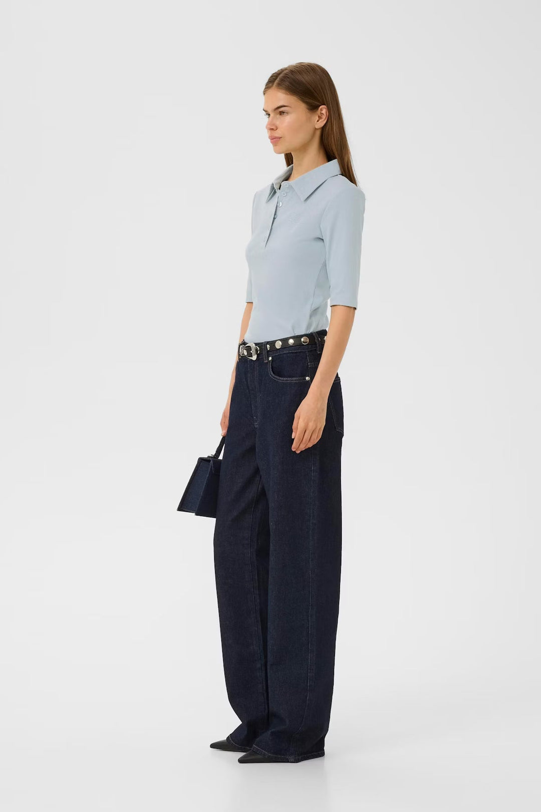 Gestuz - Gzdrew Polo Top 10910593 - 100648 - Grey Blue Toppe 
