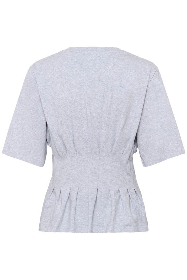 Gestuz - Gzinez Tee 10910147 - 108958 - Ultra Light Grey Mélange Bluser 