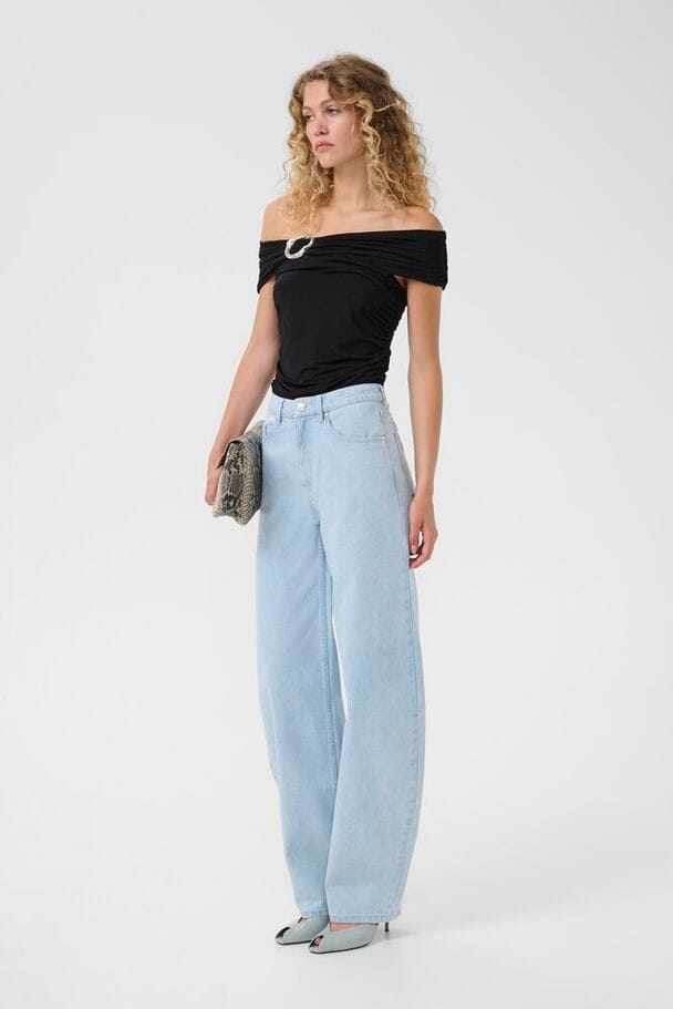 Gestuz - Gzlaily Off Shoulder Top 10911093 - 100017 - Black Bluser 