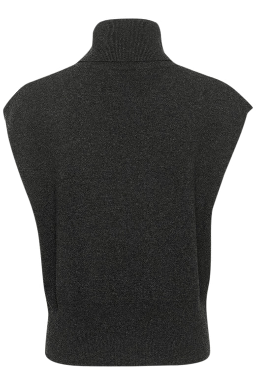 Gestuz - Gzmanzi Waistcoat 10910532 - 106530 - Deep Graphite Melange Frakker 