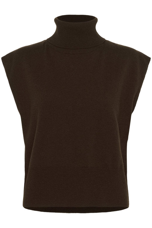 Gestuz - Gzmanzi Waistcoat 10910532 - 108275 - Deep Burnt Brown Frakker 