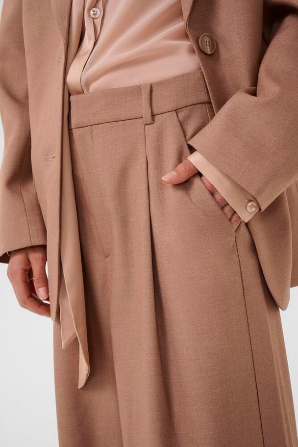 Gestuz - Gzpaula Pants 10910627 - 109220 - Burnt Marple Sugar Melange Bukser 