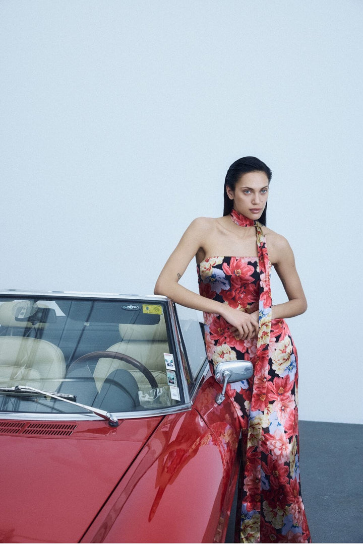 Gestuz - Gzsigrida P Silk Dress 10911030 - 109158 - Dessert Flower Multi Kjoler 