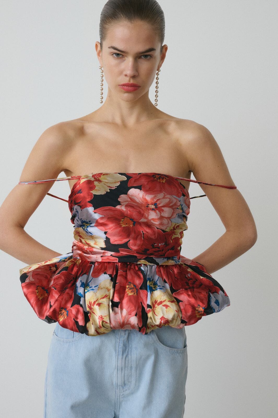 Gestuz - Gzsigrida P Silk Top 10911035 - 109158 - Dessert Flower Multi Toppe 