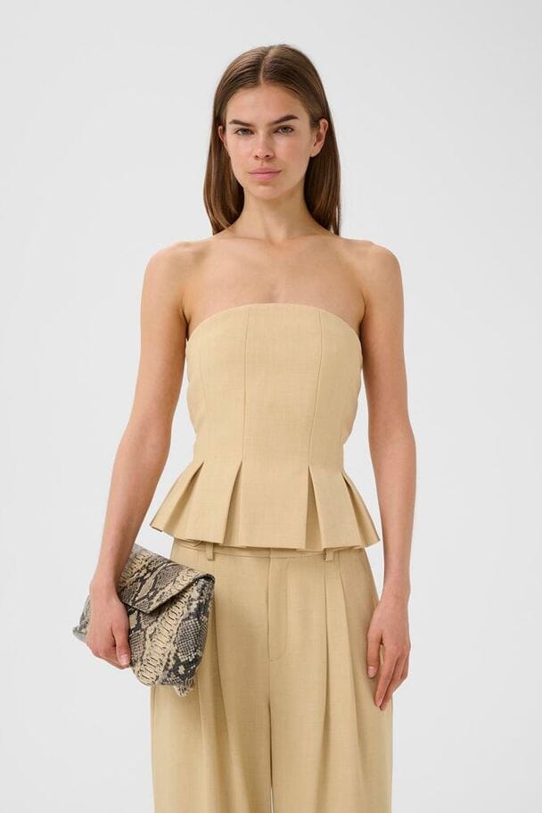 Gestuz - Gzstacy Corsage 10911102 - 109221 - Pale Hay Melange Toppe 