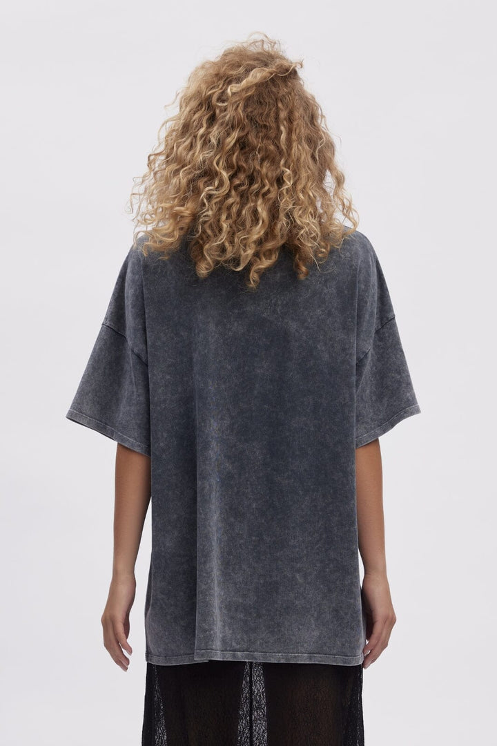 Gestuz - Jiogz Oversize Tee - 106053 Dark Grey Washed