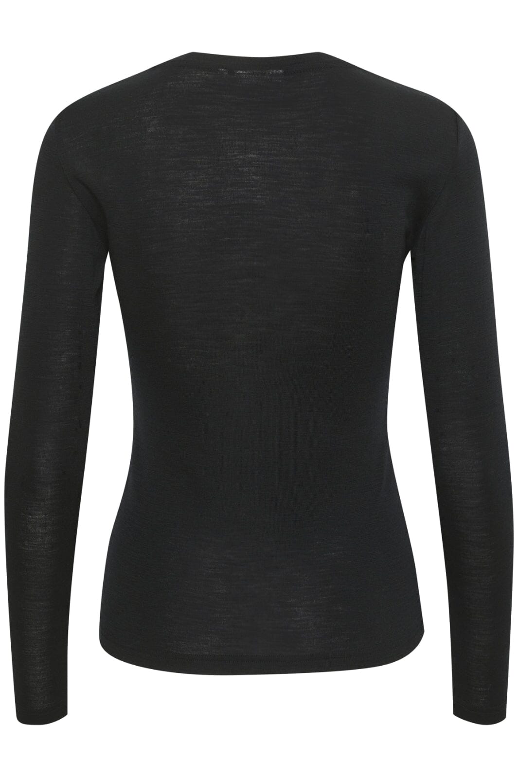 Gestuz - NiniaGZ ls wool roundneck - Black