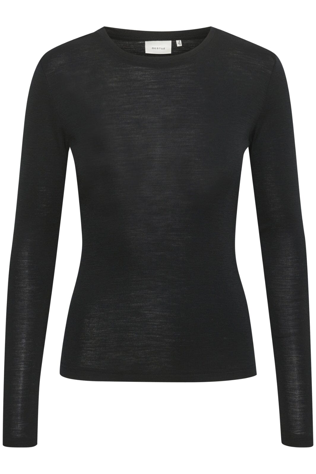 Gestuz - NiniaGZ ls wool roundneck - Black