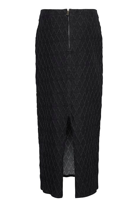 Gestuz - Rozeringz Long Skirt - 100642 Dark Black Wash
