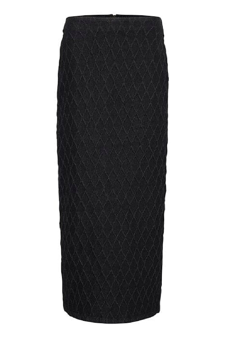 Gestuz - Rozeringz Long Skirt - 100642 Dark Black Wash