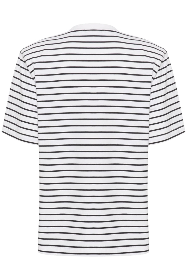 Gestuz - Samurillygz Striped Tee - 106159 White Black Stripe