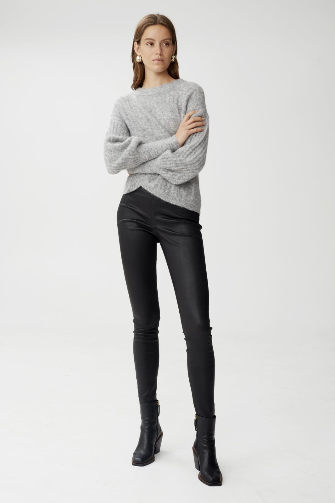 Gestuz - SashaGZ HW leather legging NOOS - Black