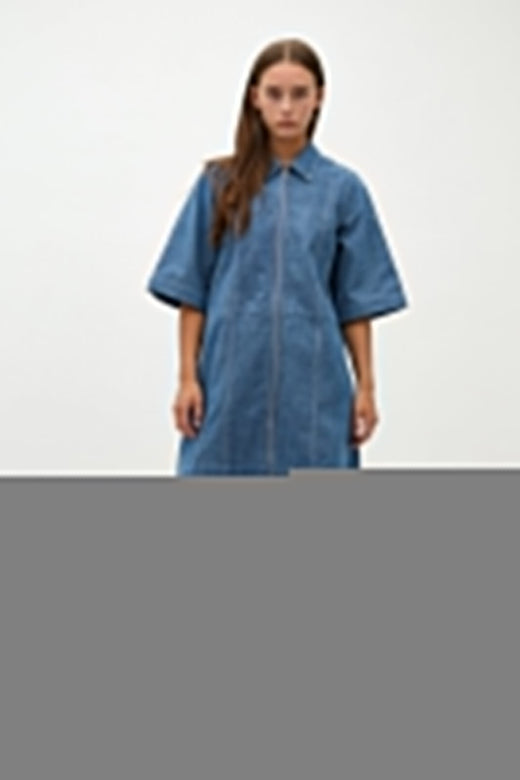 Global Funk - Mira Zip-G - P62 Blue Pinstripe Kjoler 