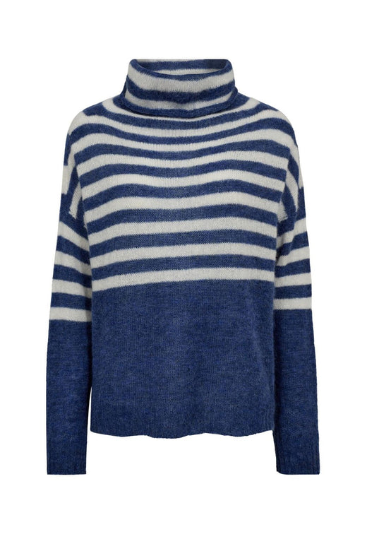 Gossia - Ambrosiago Sweater G1816 - Blue / Off-White Strikbluser 