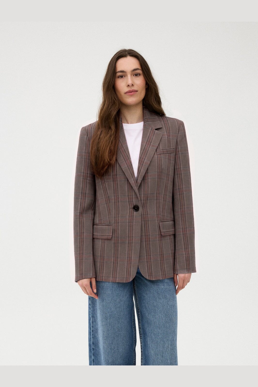 Gossia - Beatricego Blazer G3322 - Brown Red Checks