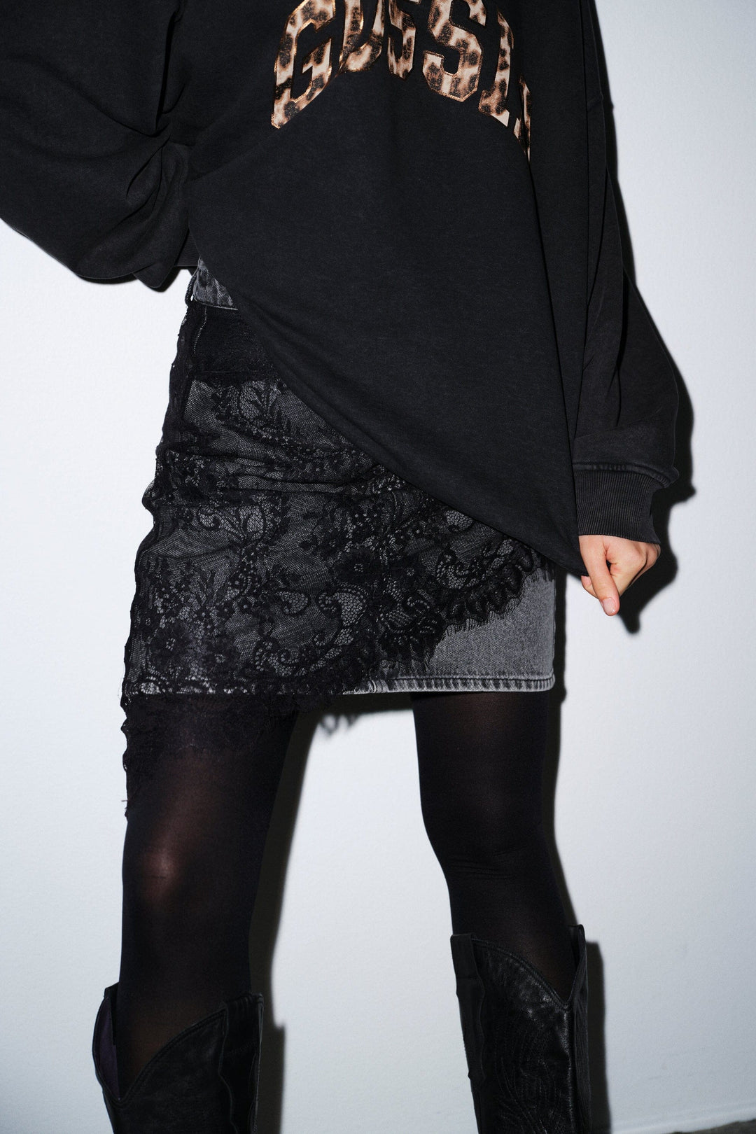 Gossia - Coralinego Jeans Skirt G2976 - Grey Washed Nederdele 