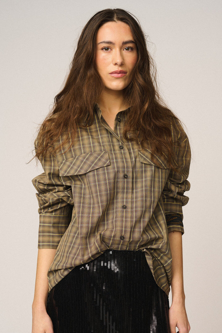 Gossia - Galinago Shirt G3244 - Brown / Yellow Checks Skjorter 