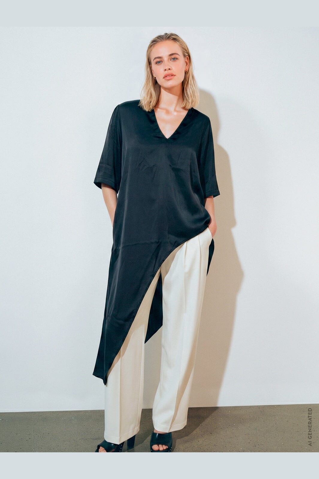 Gossia - Luxiego Blouse Dress G3564 - Black