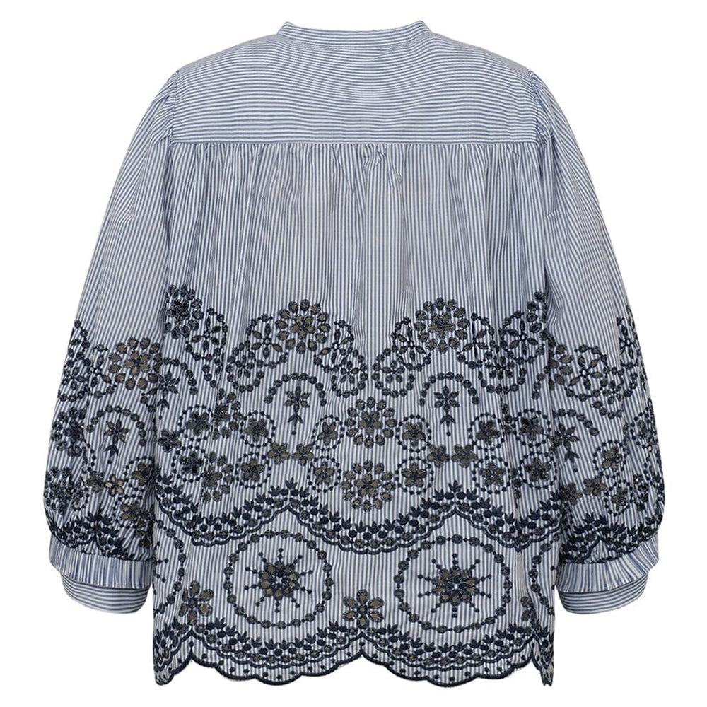 Gossia - Meego Cao Blouse G2848 - Blue Stripes Bluser 