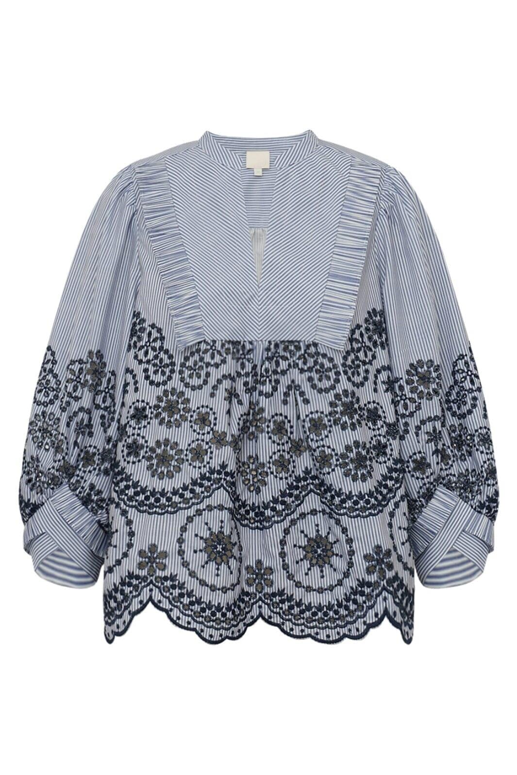 Gossia - Meego Cao Blouse G2848 - Blue Stripes Bluser 