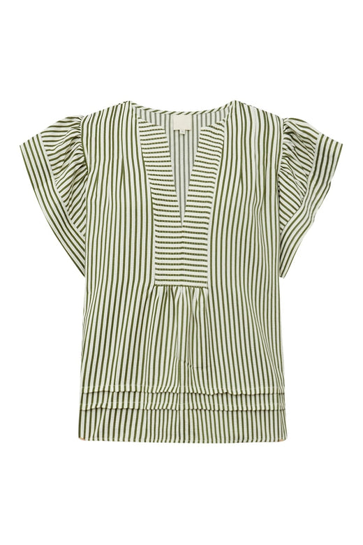 Gossia - Minkago Jo Blouse G1987 - Creme Army Stripes