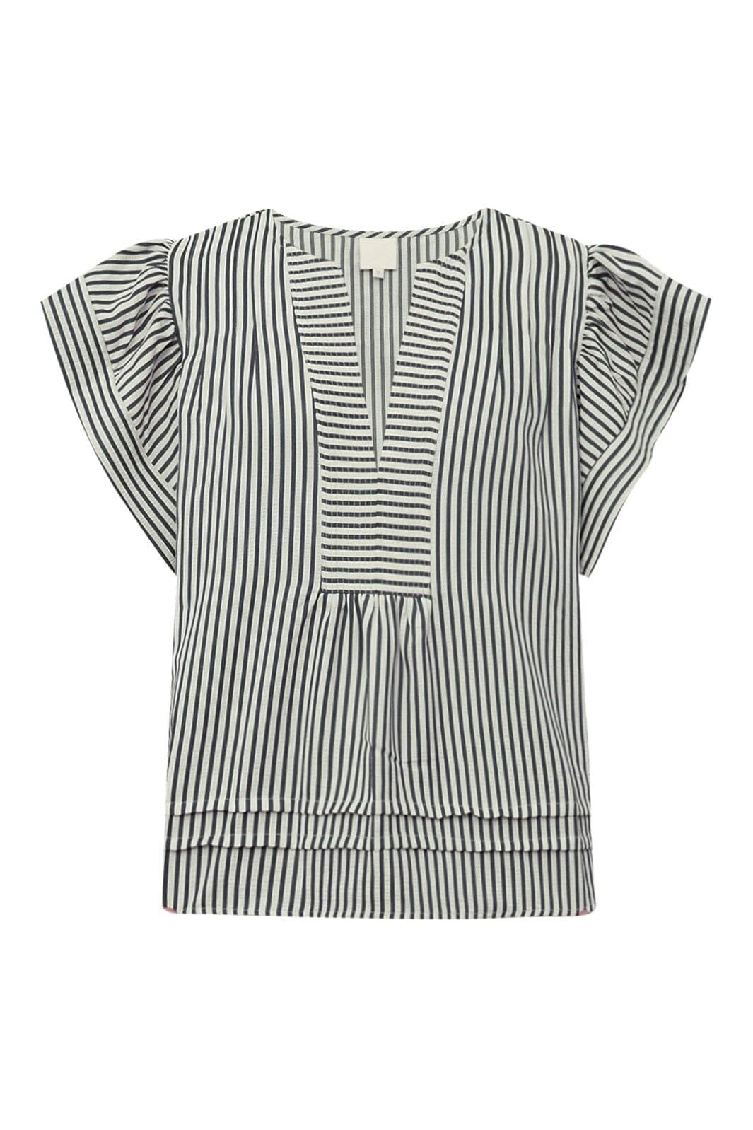 Gossia - Minkago Jo Blouse G1987 - Creme Navy Stripes