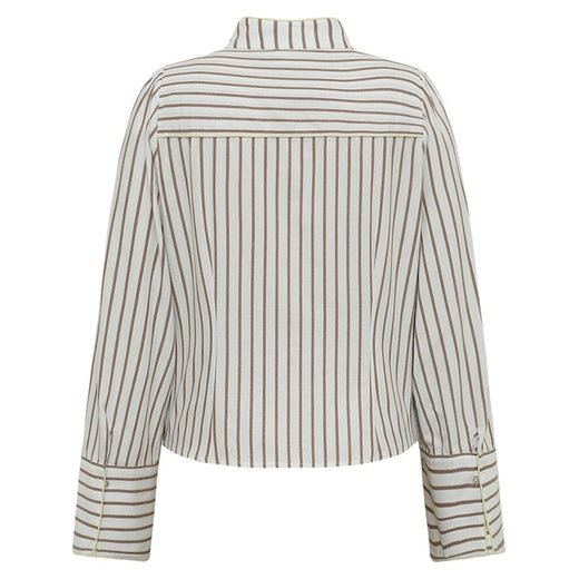 Gossia - Nicogo Shirt G2851 - Off-White/Brown Stripes Skjorter 