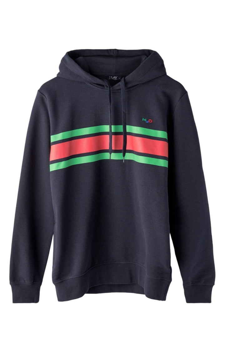 H2O - Gilleleje Sweat Hoodie - Navy/Green/Red