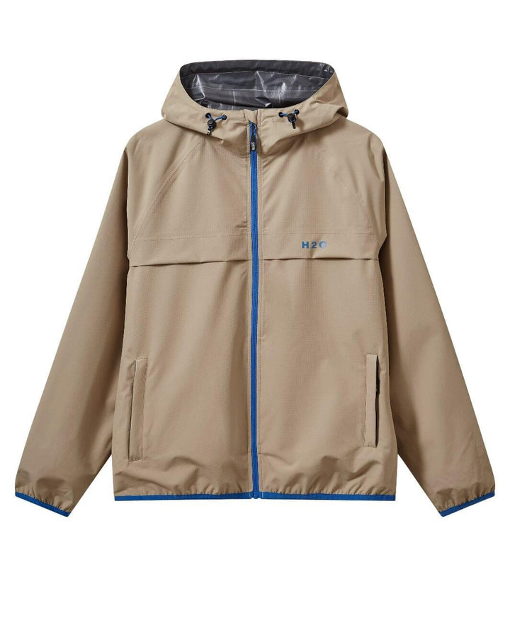 H2O - H2Rømø Festival Lw Rain Jacket Packable 100980-2 - 7094 - Warm Grey/Blue Regntøj 