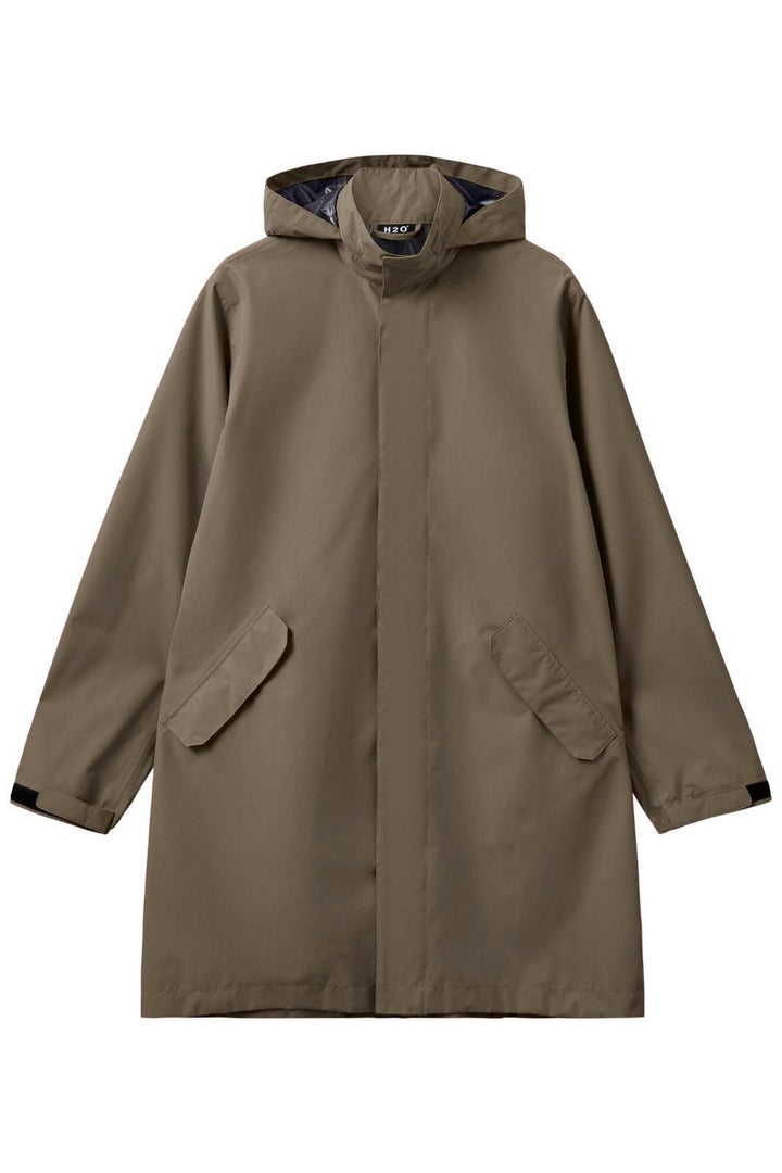 H2O - Rømø Lw Rain Long Jacket - 3553 Dusty Oak