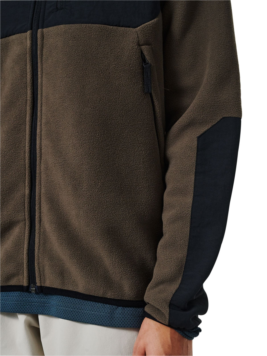 Halo - Blocked Zip Fleece 610209 - 0554 - Major Brown Jakker 