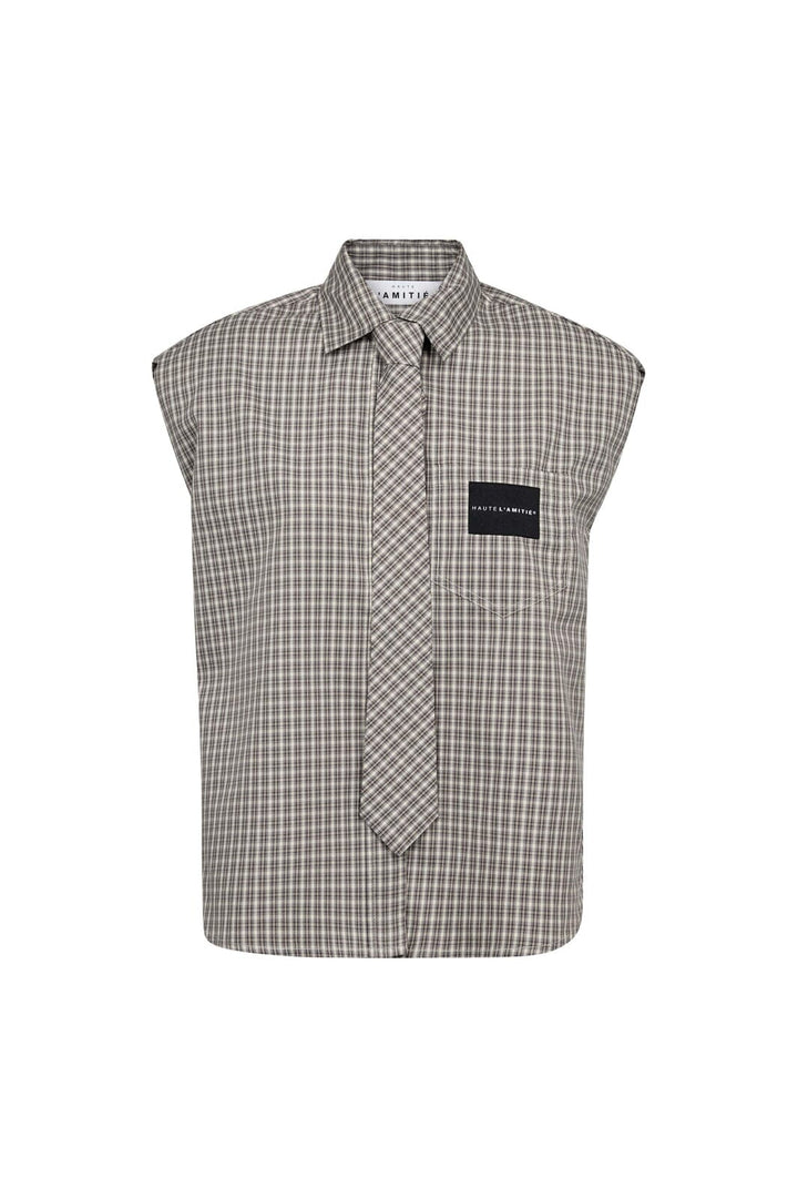 Haute L'Amitié - Chess Ns Tie Shirt HL10720 - Beige