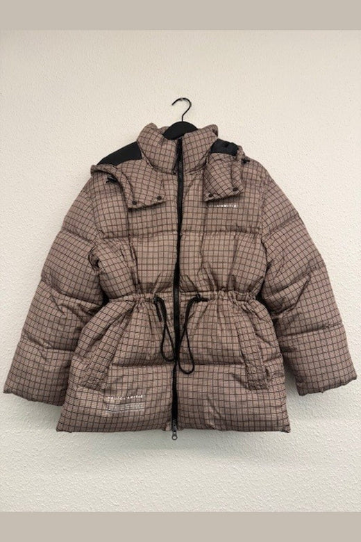 Haute L'Amitié - Climb Check Puffer Jacket HL10690 - Brown Check