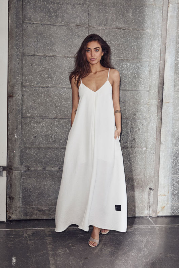 Haute L'Amitié - Corsica Pleat Strap Dress HL10649 - White Kjoler 